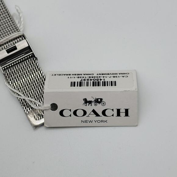 Coach Darcy Digital Watch Rainbow Crystal Mesh Stainless Steel 30 MM Womens NEW - Picture 3 of 14